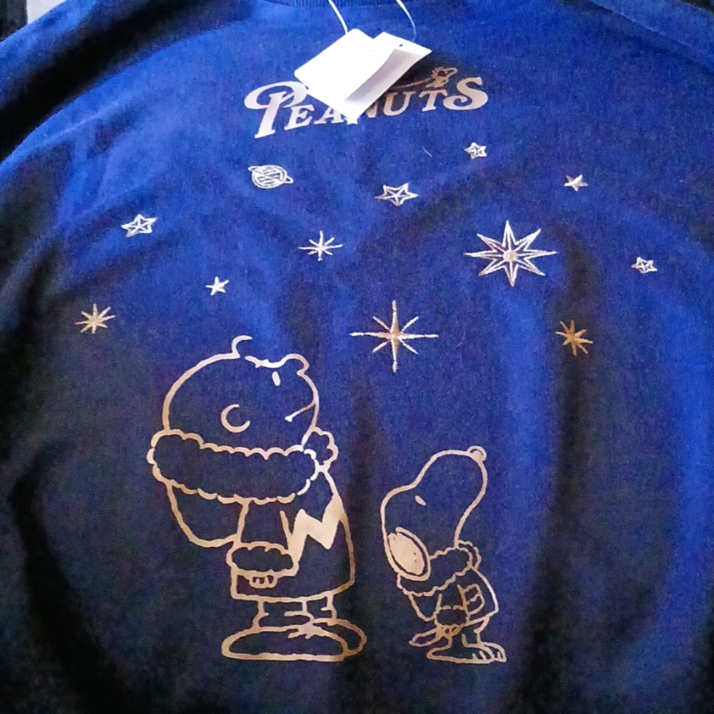 Blue sweatshirt 💙 peanut gang limited edition sleeves  are puffy
